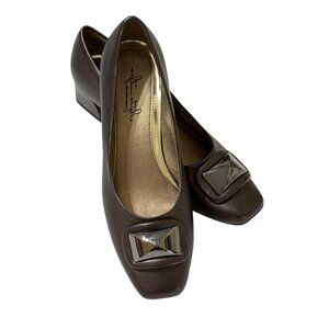 Hush Puppies Soft Style Pumps Women Size 9M Gunmetal Pearl Style 701036 EUC